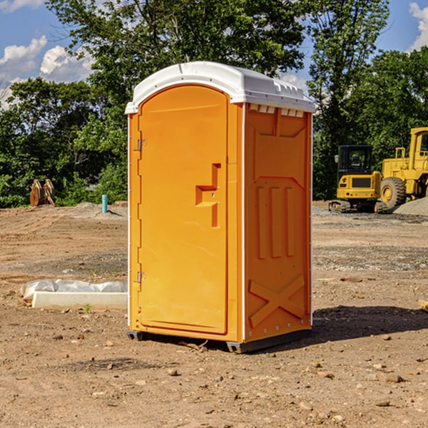 how often are the porta potties cleaned and serviced during a rental period in La Coste